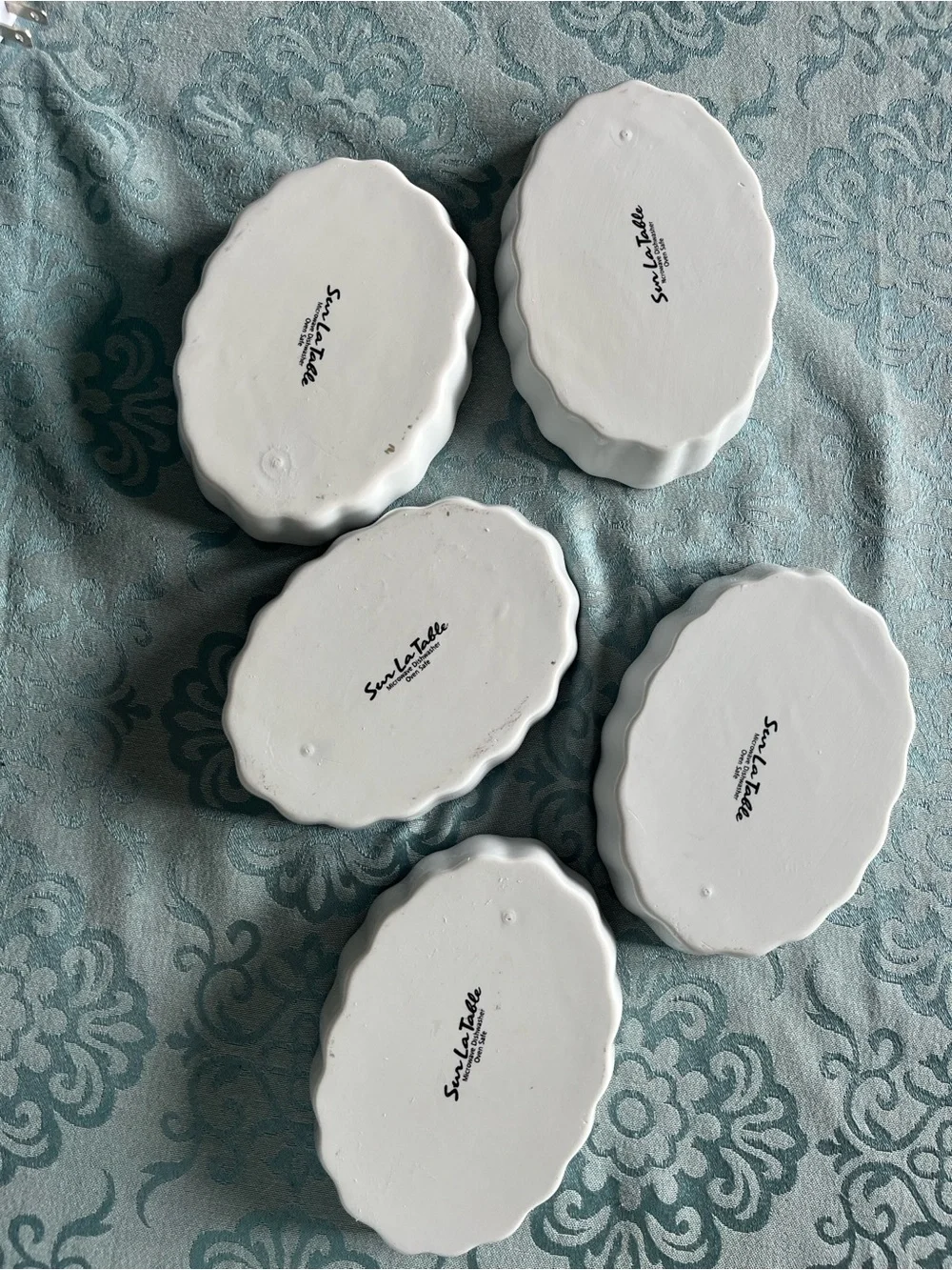 Sur La Table Porcelain Oval Crème Brûlée Dish set of 5